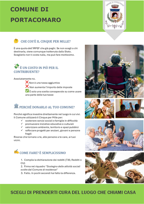 5 per Mille al tuo Comune