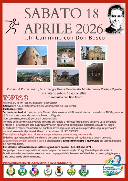 In cammino con Don Bosco - sabato 18 Aprile 2026