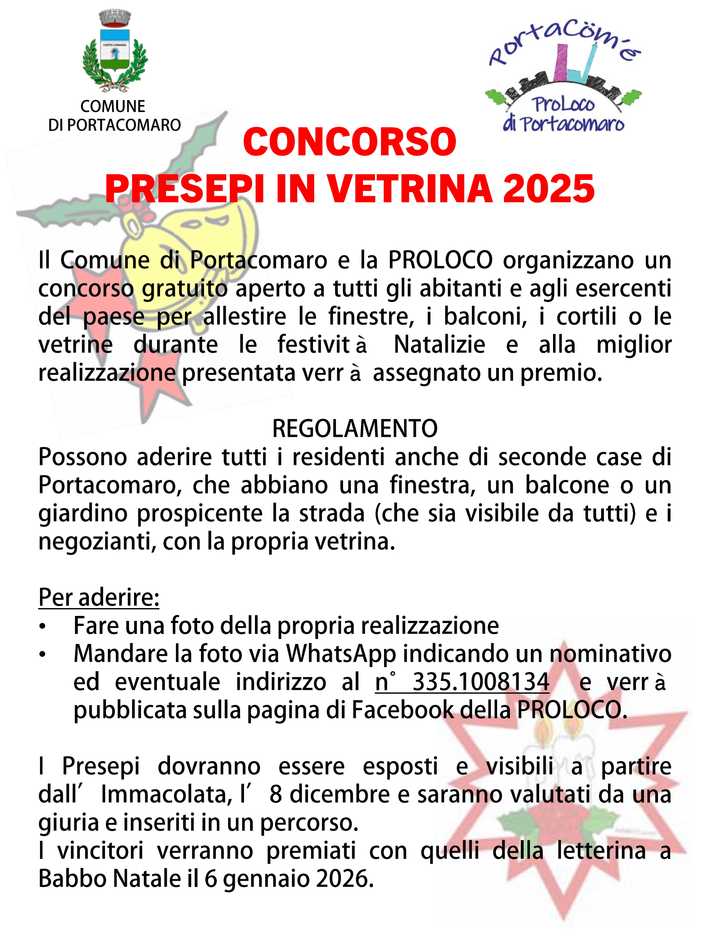 Concorso presepi in vetrina 2025