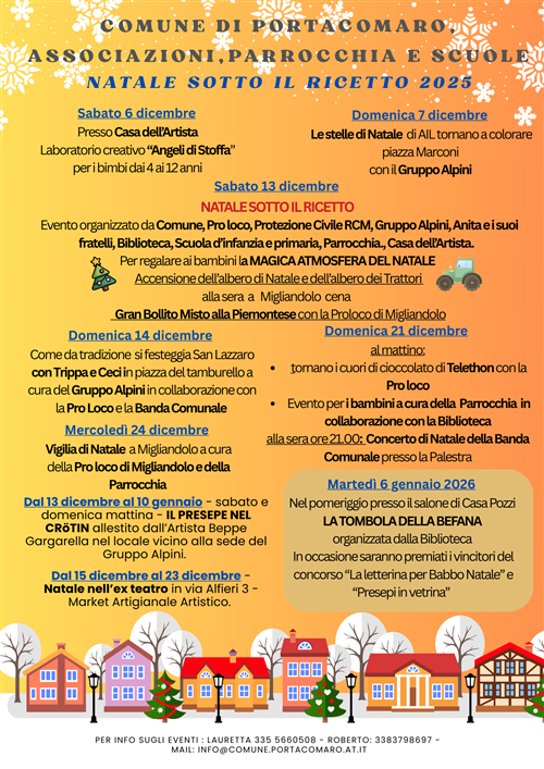 Eventi di Dicembre 2025 e Gennaio 2026